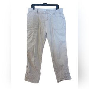 Old Navy Lowrise Straight Leg Cargo Pants Beige Khaki  Stretch Y2K 90's Size 12